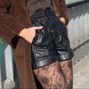 Zara Faux Leather Shorts - NWT